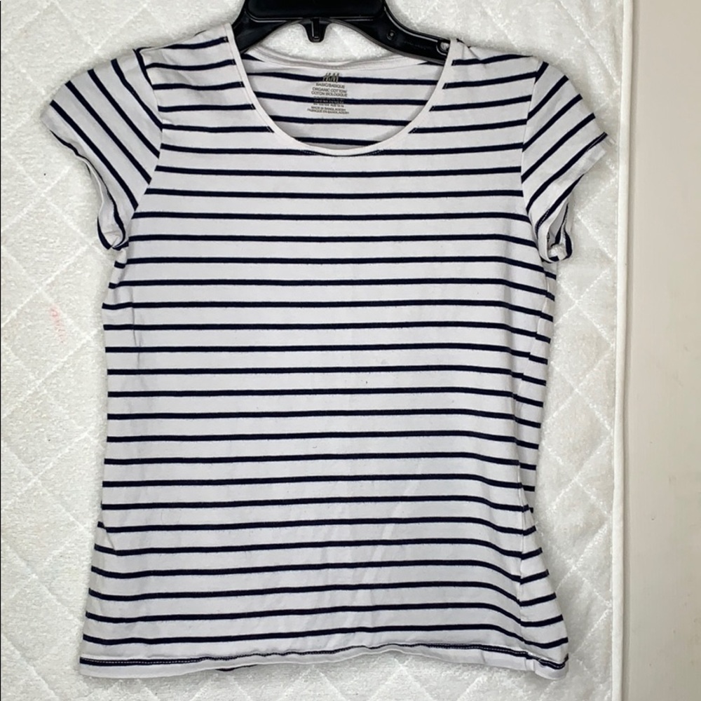 H&M Girls Stripe Short Sleeve Tee👍